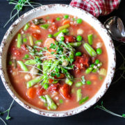 slow cooker vegetable minestrone soup