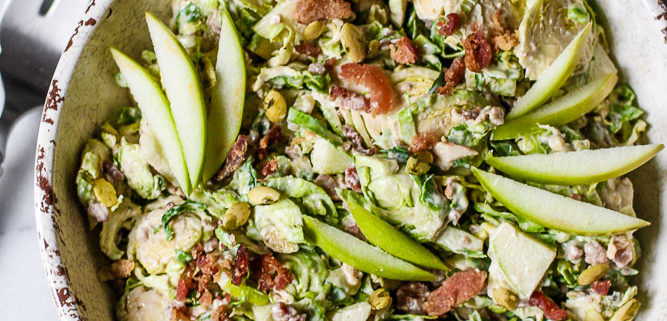 shaved brussels sprouts & apple salad