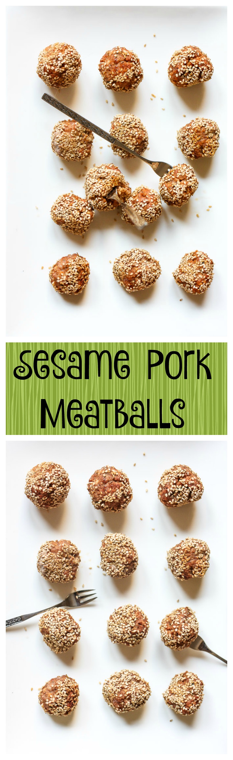 sesame pork meatballs
