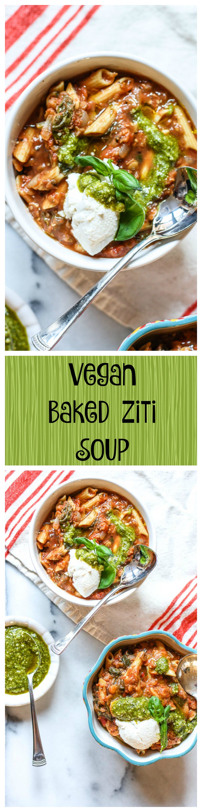 slow cooker vegan baked ziti soup