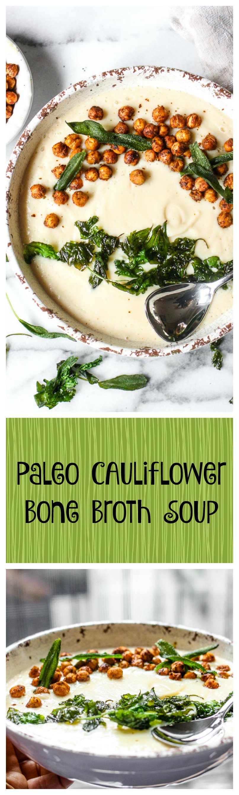 paleo cauliflower bone broth soup