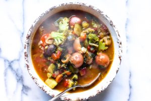 fresh vegetable minestrone soup