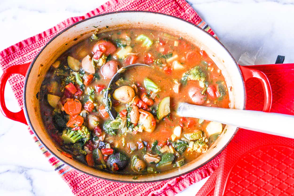 fresh vegetable minestrone soup