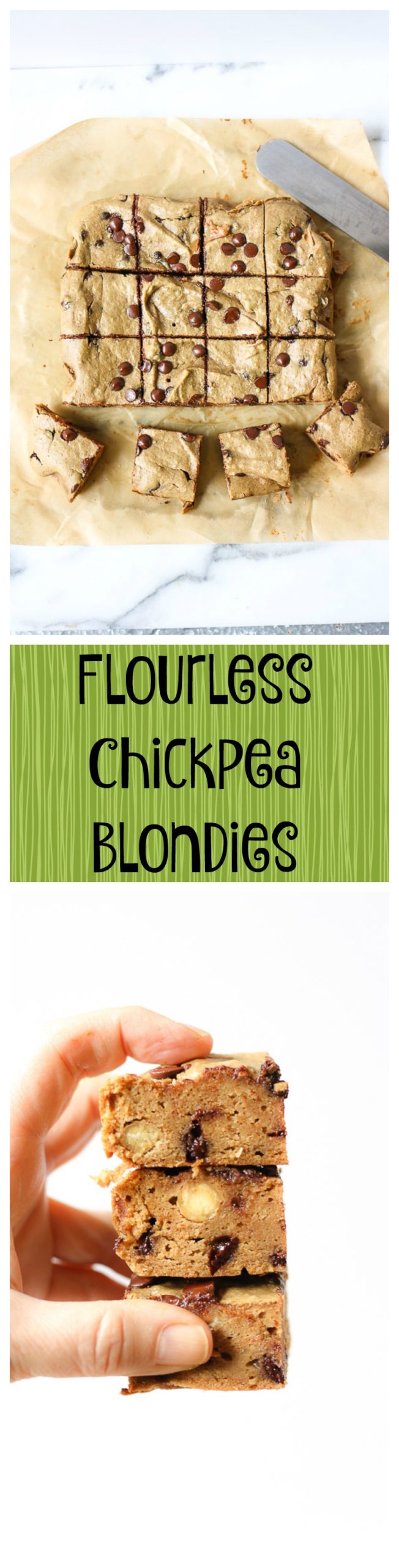 flourless chickpea blondies